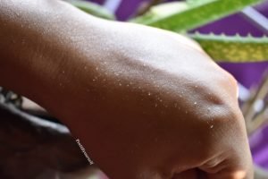 swatches of biotique papaya scrub face wash