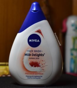 nivea milk delight face wash precious saffron