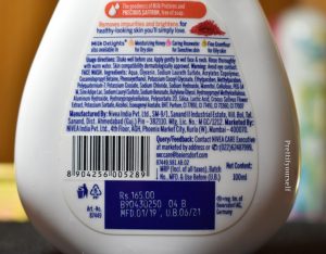 price of nivea milk delight face wash