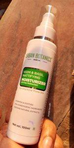 oil free moisturizer of Urban Botanics