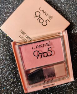 lakme 9to5 pure rouge blusher -nude flush