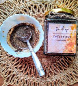 how i am use the coffee scrub for face and body