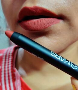 Mars cosmetics matte lip crayon swatches on lips