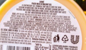 lakme peach milk ultra light gel moisturizer ingredients