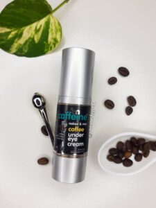 packaging of mcaffeine coffee under eye cream