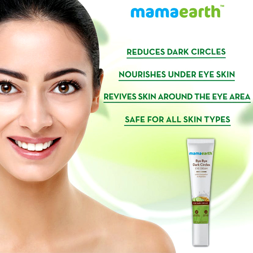 MamaEarth Bye Bye Dark Circles Eye Cream with Cucumber Peptides for Dark Circles – 20 ml